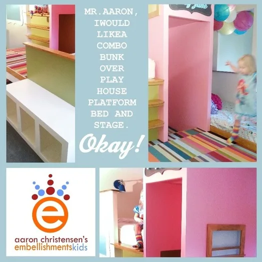Custom Girls Bunk Bed System