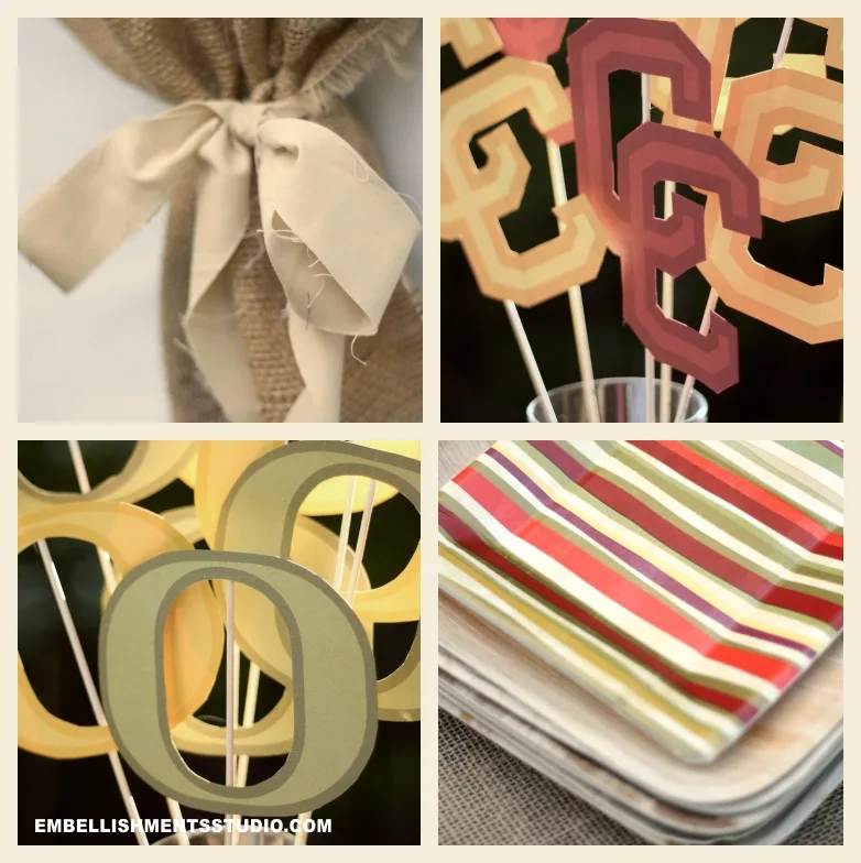 Cricut, Silhouette cutouts, party supplies and theme ideas for a graduation party