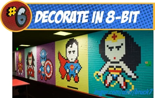 Super Hero Decor using Post-It Notes