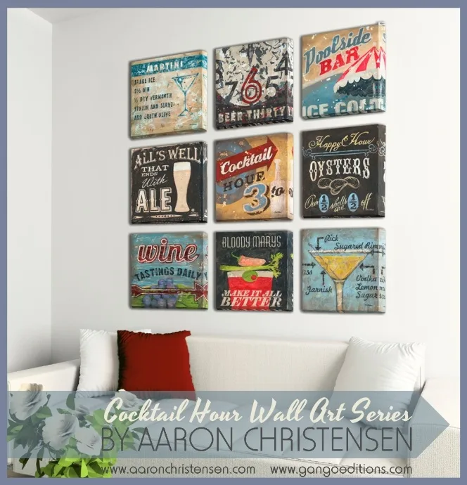 Cocktail Hour Wall Art Series by Aaron Christensen