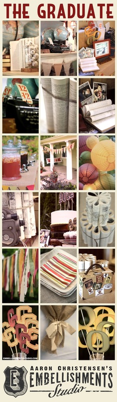 High School Graduation Party for a young man.  Ideas to incorporate color, school spirit and decorations by Aaron Christensen of Embellishments Studio
