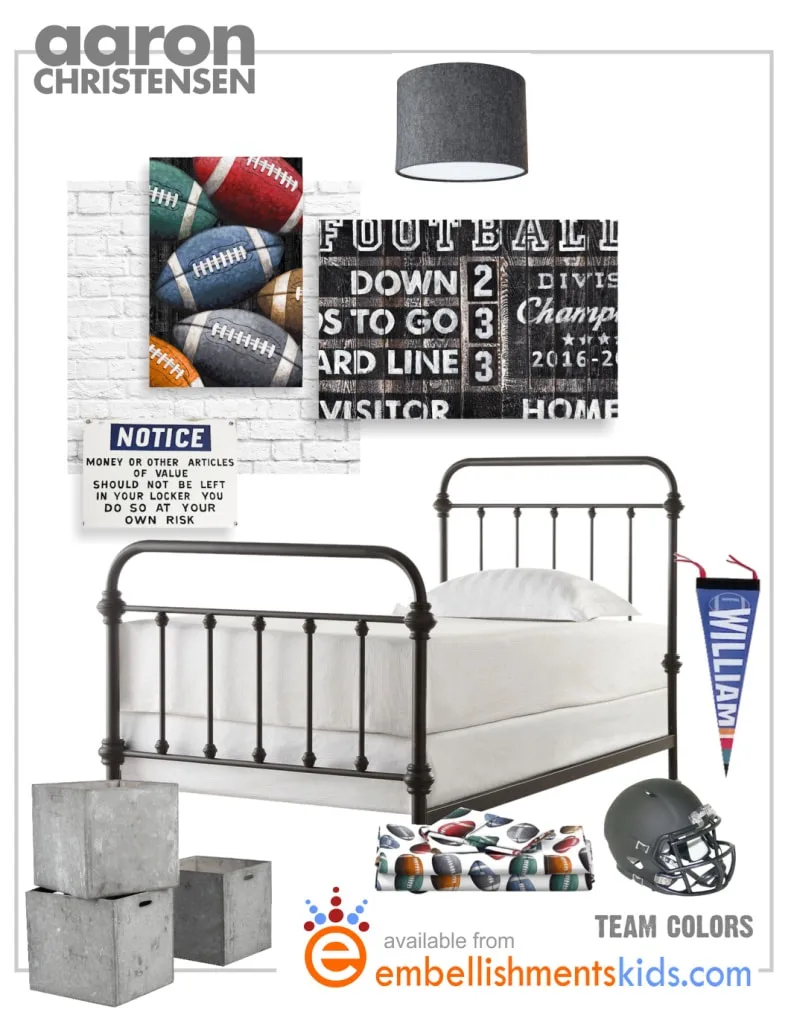 Football Boys Teen Bedroom Ideas by Aaron Christensen featuring a Scoreboard.