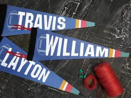 Football Pennant Custom by Embellishmentsstudio.com