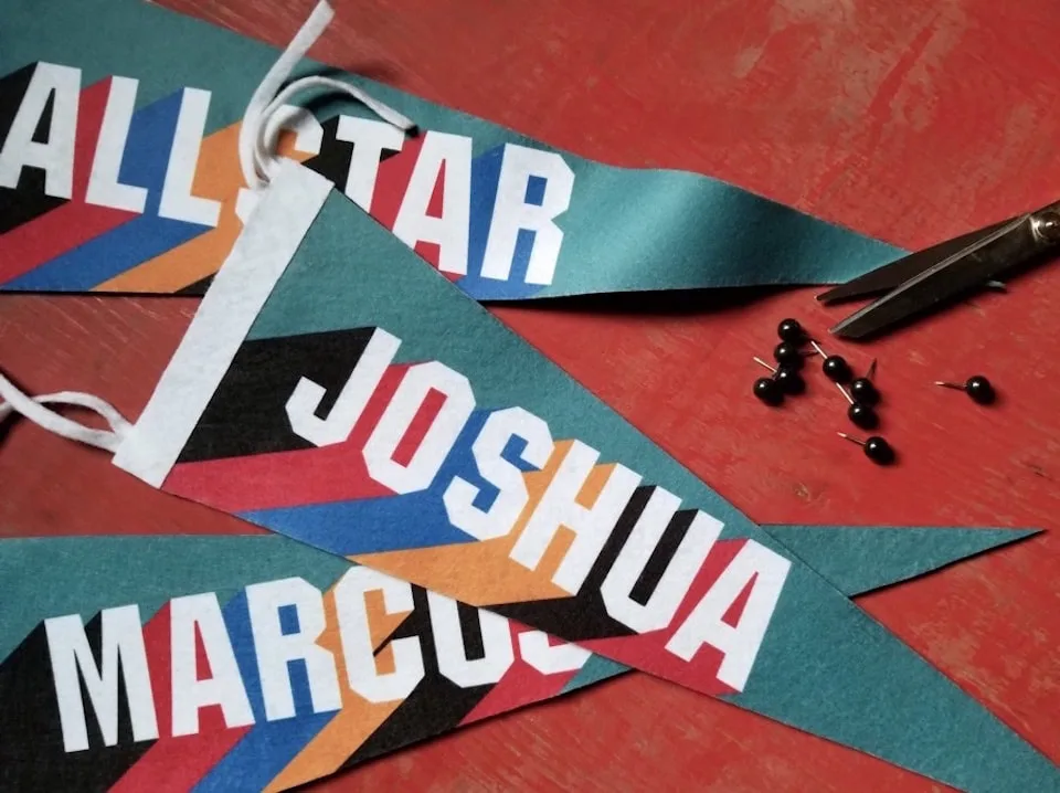 Custom Felt Sports Pennant