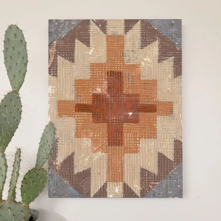 Aztec weave style wall art by Aaron Christensen