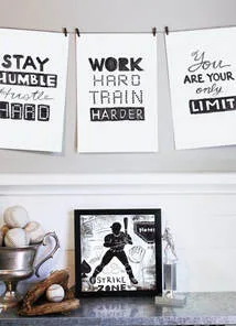 Sports Quotes Posters Wall Art Decor by Aaron Christensen