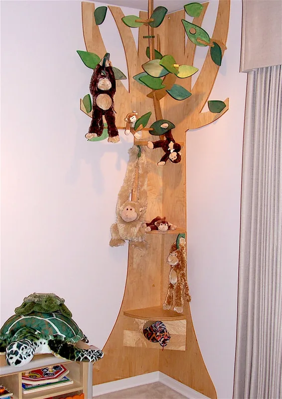 Corner Tree Shelf