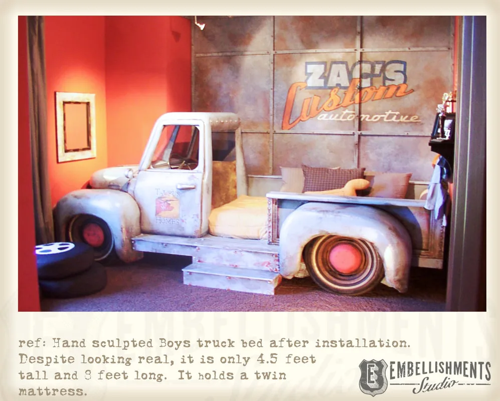 Boys Room Twin Truck Bed Created By Embellishments Studio - Prop Maker and Kids Room Designer 